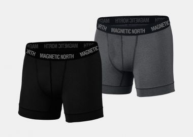 MEN`S BOXER UNDERWEAR 2PACK ΜΑΥΡΟ - MAGNETIC NORTH - 